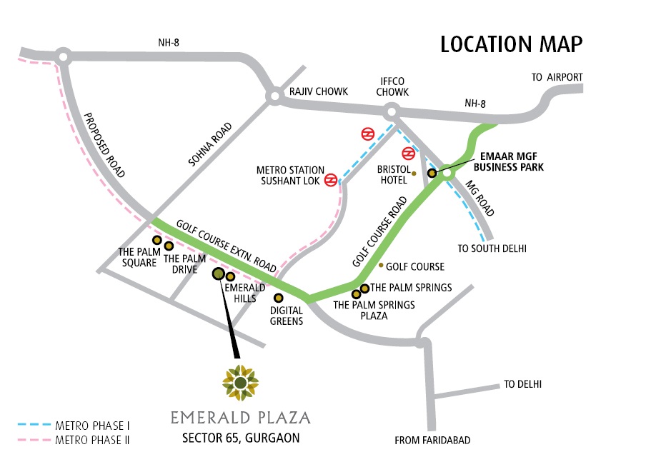 Emaar Emerald Plaza Location Plan